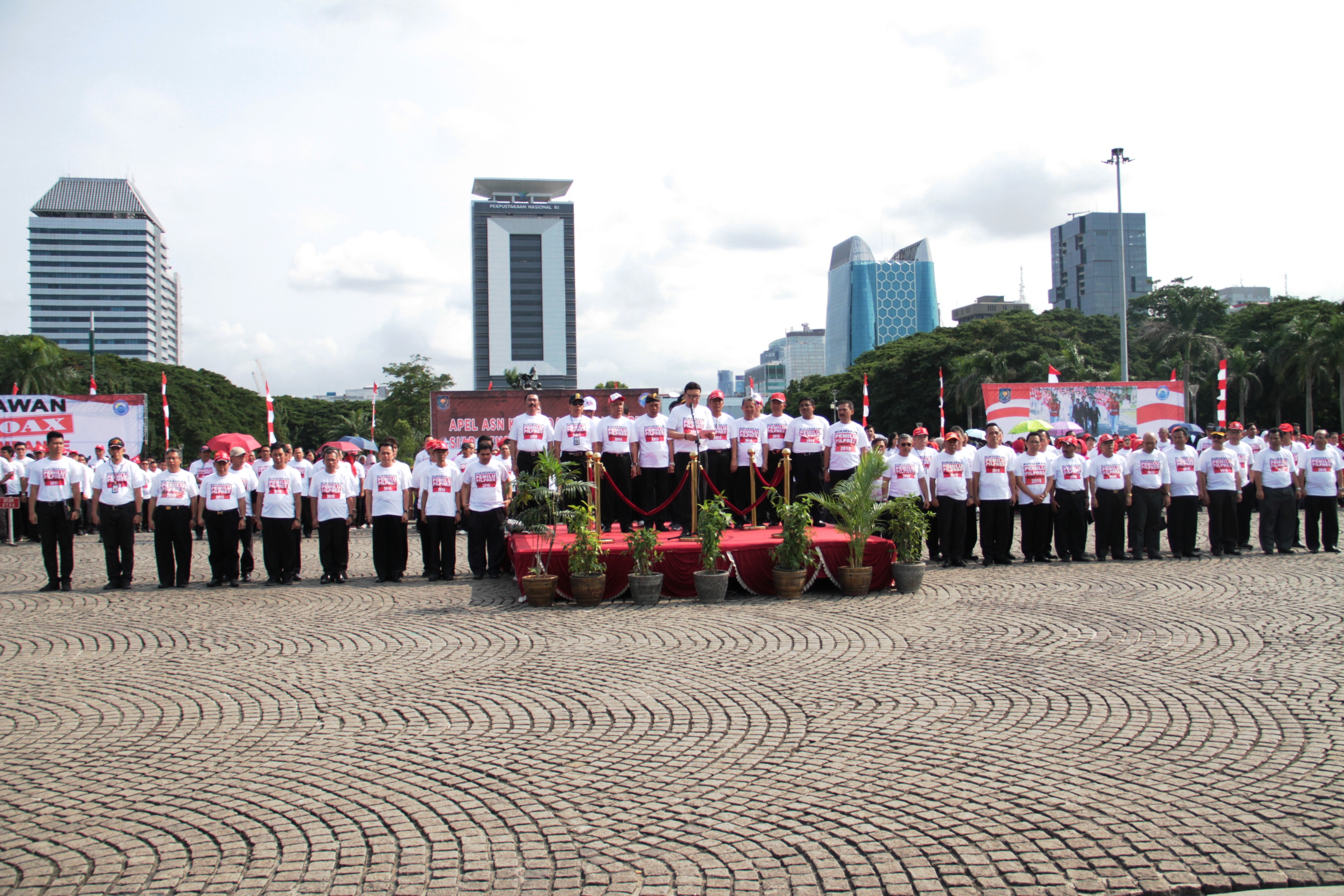 Apel ASN Kemendagri dan BNPP Siap Menyukseskan Pemilu 2019