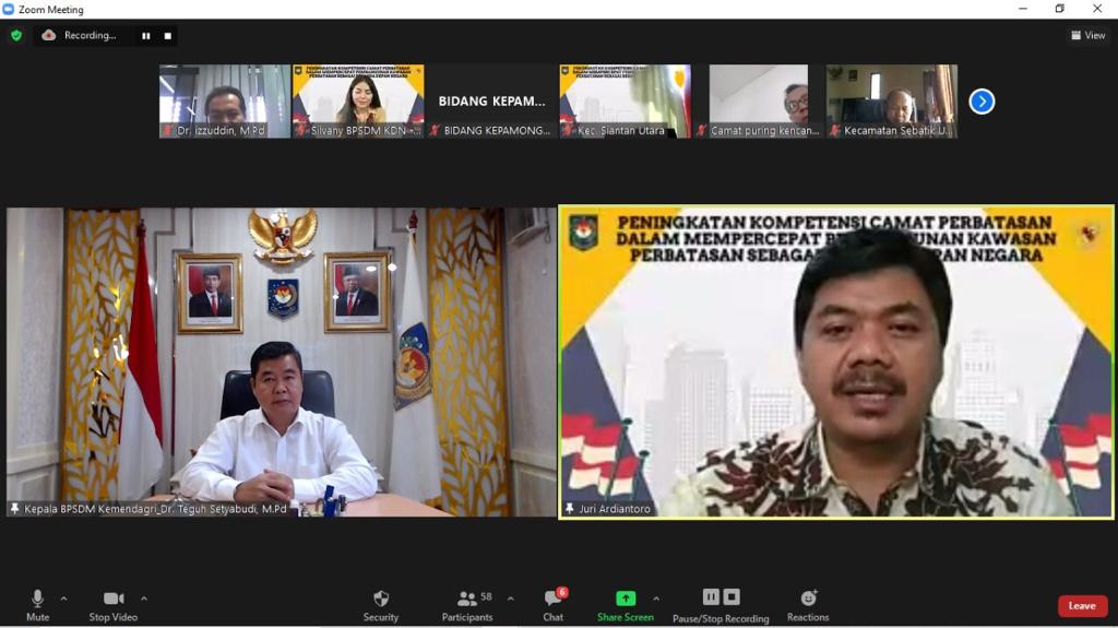 BPSDM KEMENDAGRI BEKALI CAMAT DALAM MEMPERCEPAT PEMBANGUNAN KAWASAN PERBATASAN