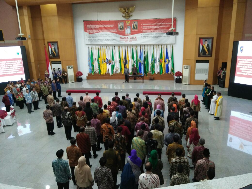 Pelantikan Jabatan tinggi Pratama, Jabatan Administrator dan Jabatan Pengawas di lingkungan Kementerian Dalam Negeri dan Badan Nasional Pengelolaan Perbatasan.