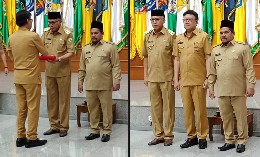 PENYERAHAN SK PLT GUBERNUR ACEH DAN PLT BUPATI BENER MERIAH PROVINSI ACEH