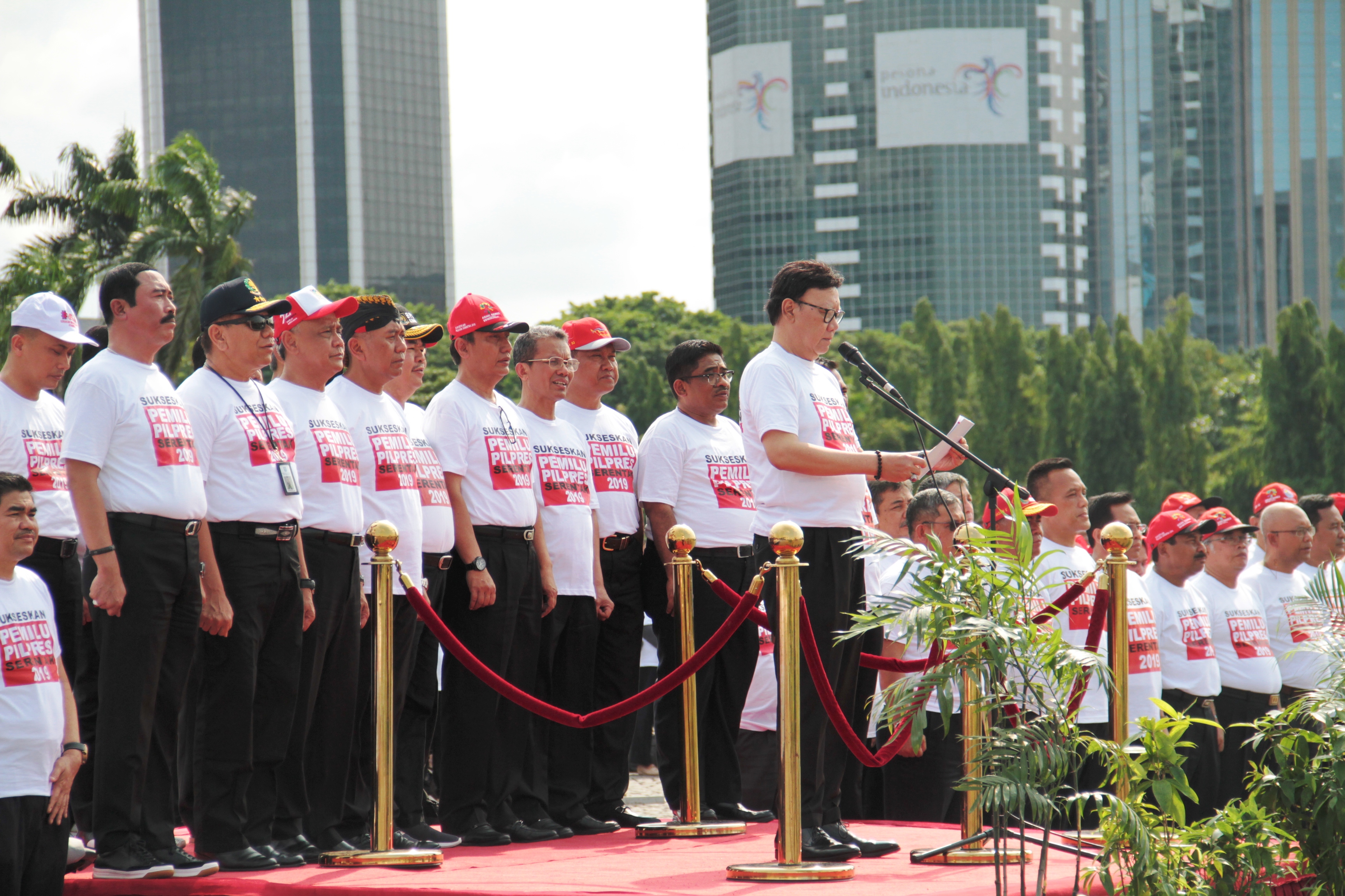 GELAR APEL BERSAMA KEMENDAGRI, BNPP BESERTA ASN LINGKUP KEMENDAGRI DAN BNPP