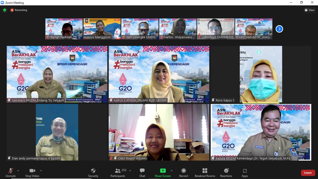 BPSDM Kemendagri Optimis Optimalkan Percepatan Serapan Anggaran