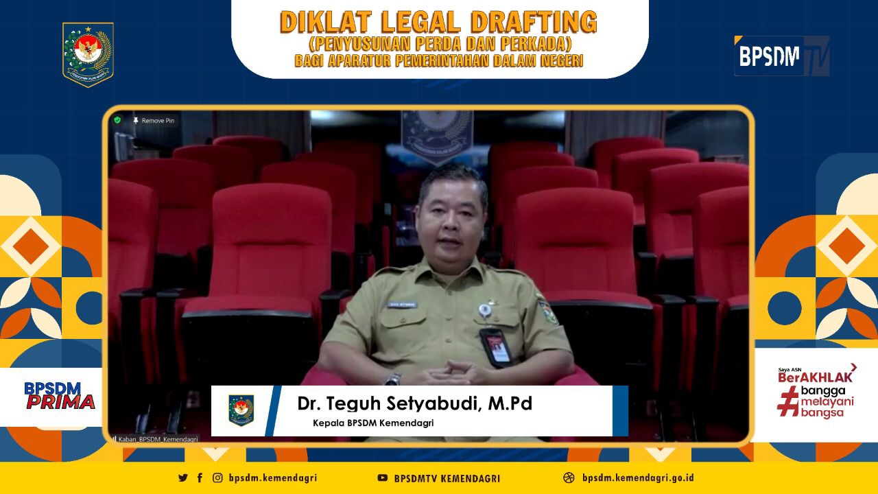 Kepala BPSDM Kemendagri Sebut Perda Bukan Opini atau Artikel Akademis 