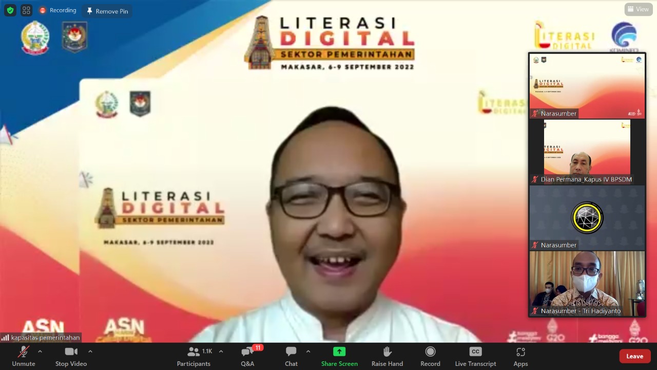 Kemendagri: Bangun Kolaborasi Kerja Sama melalui Program Literasi Digital Sektor Pemerintah Wilayah Provinsi Sulawesi Selatan dengan DITJEN APTIKA KOMINFO