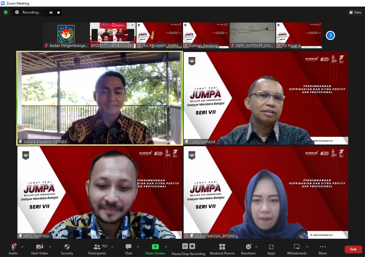Bekali ASN yang Profesional dan Bercitra Positif, Kemendagri Gelar Webinar JUMPA seri ke-VII